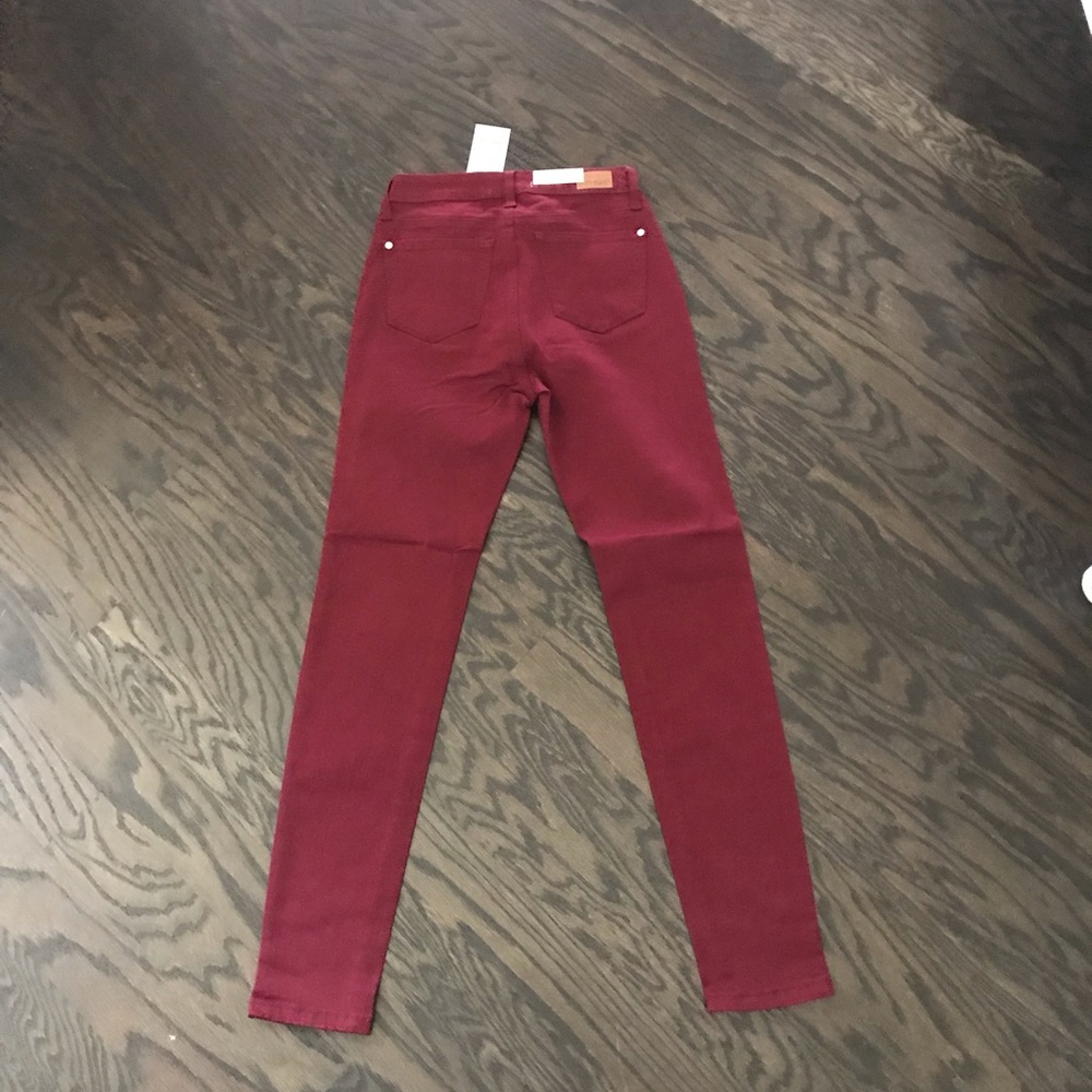 NWT Judy Blue Maroon high waist skinny jeans - Picture 2 of 2